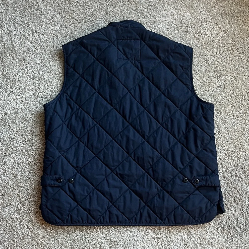 J. Crew Navy Quilted Vest size L - Picture 3 of 3